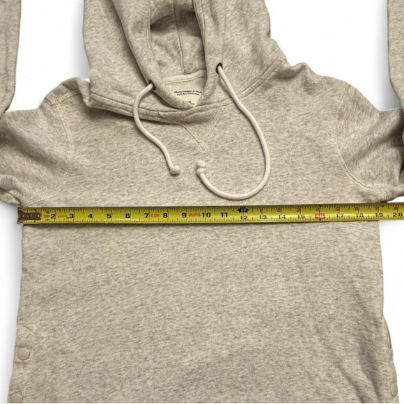 Abercrombie & Fitch Soft A&F Collection Hoodie XXS Gray Fleece Side Snap Cozy - Picture 3 of 5